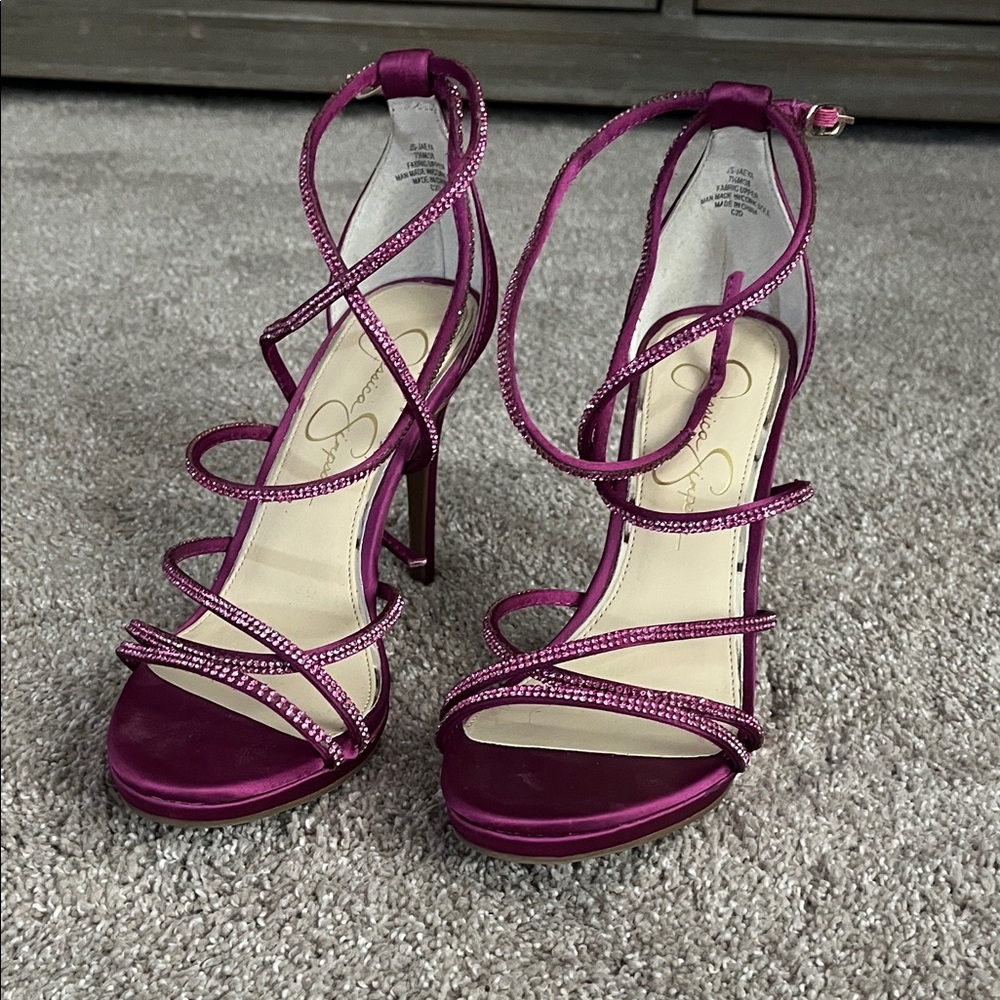 Jessica Simpson Fuchsia Strappy Heels